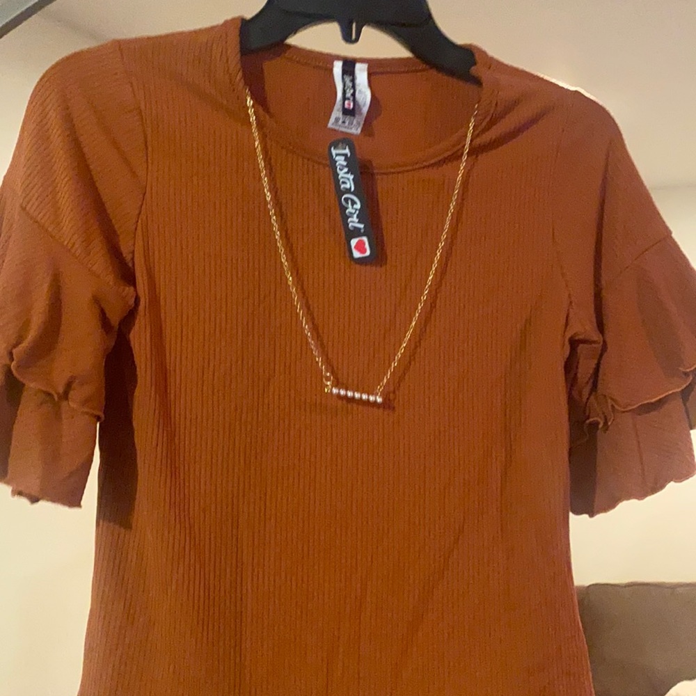 Insta Girl Shirt with Necklace